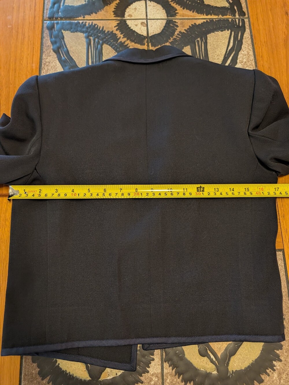 Vintage Saint Laurent Rive Gauche Blazer YSL Cropped Jacket Luxury Outerwear Vtg - Picture 9 of 9